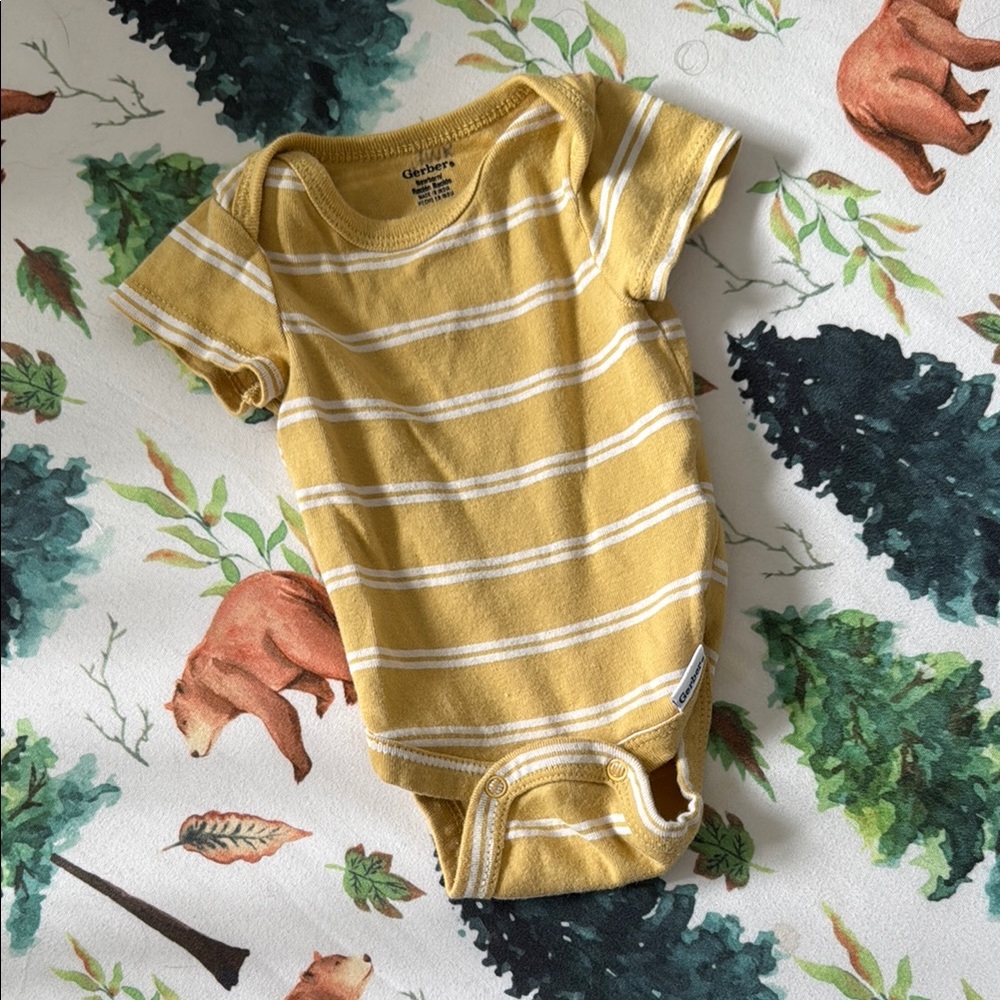 Gerber Baby Yellow Striped One Piece